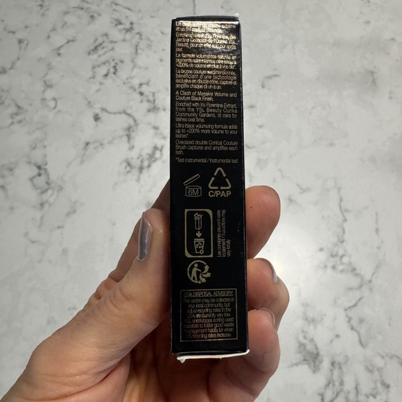 YSL Yves Saint Laurent Lash Clash Mascara Mini Extreme Volume Noir Black .06 oz - Picture 5 of 6